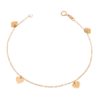 18K Chain Bracelet with Delicate Heart Design