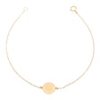 18K Gold Bracelet with Coin Pendant Design