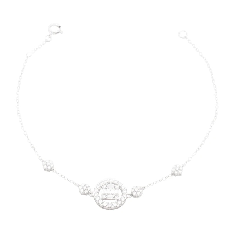 18K Gold Bracelet with Embellished Circular Design