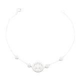 18K Gold Bracelet with Embellished Circular Design
