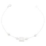18K Gold Bracelet with Embellished Square Design