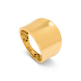 خاتم ذهب عيار 18 بتصميم عريض