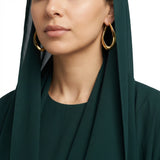 18K Gold Earrings with Secure Clasp Design