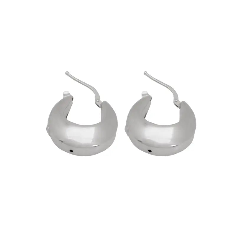 18K White Gold Earrings with Circular Design