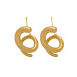 18K Gold Earrings with Spiral Design