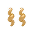 18K Gold Earrings with Twisted Design