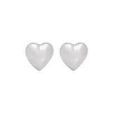 18K White Gold Earrings with Heart Design