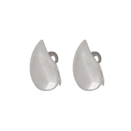 18K White Gold Earrings with Teardrop Design