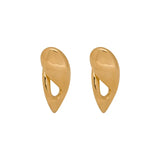 18K Gold Earrings with Teardrop Design