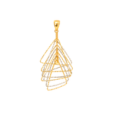18K Gold Pendant with Interlocking Triangle Design