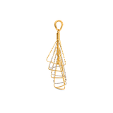 18K Gold Pendant with Interlocking Triangle Design