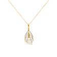 18K Gold Pendant with Interlocking Triangle Design