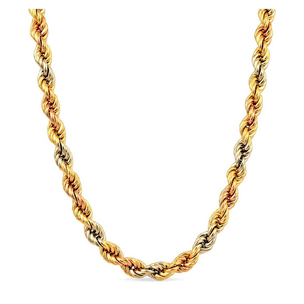 18K Gold Pendant with Braided Twisted Rope Design
