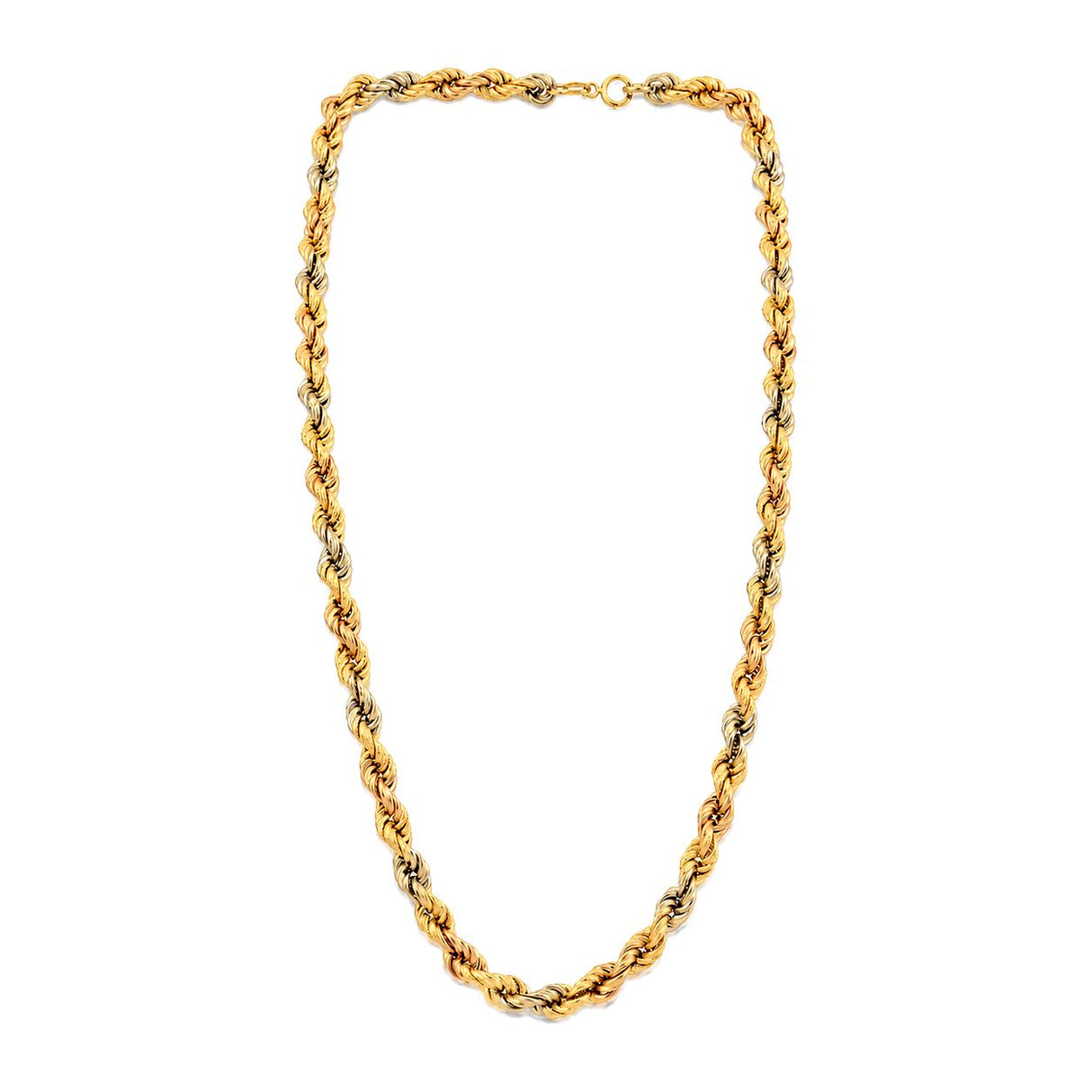 18K Gold Pendant with Braided Twisted Rope Design