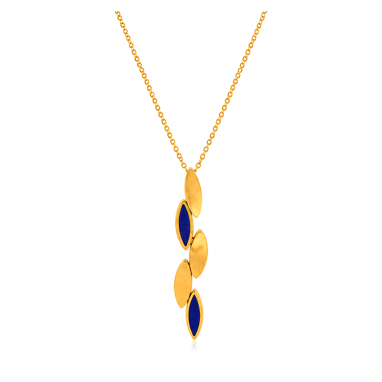 18K Gold Pendant In Colorful