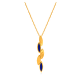 18K Gold Pendant In Colorful