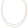 18K Gold Necklace with Double Braided Design