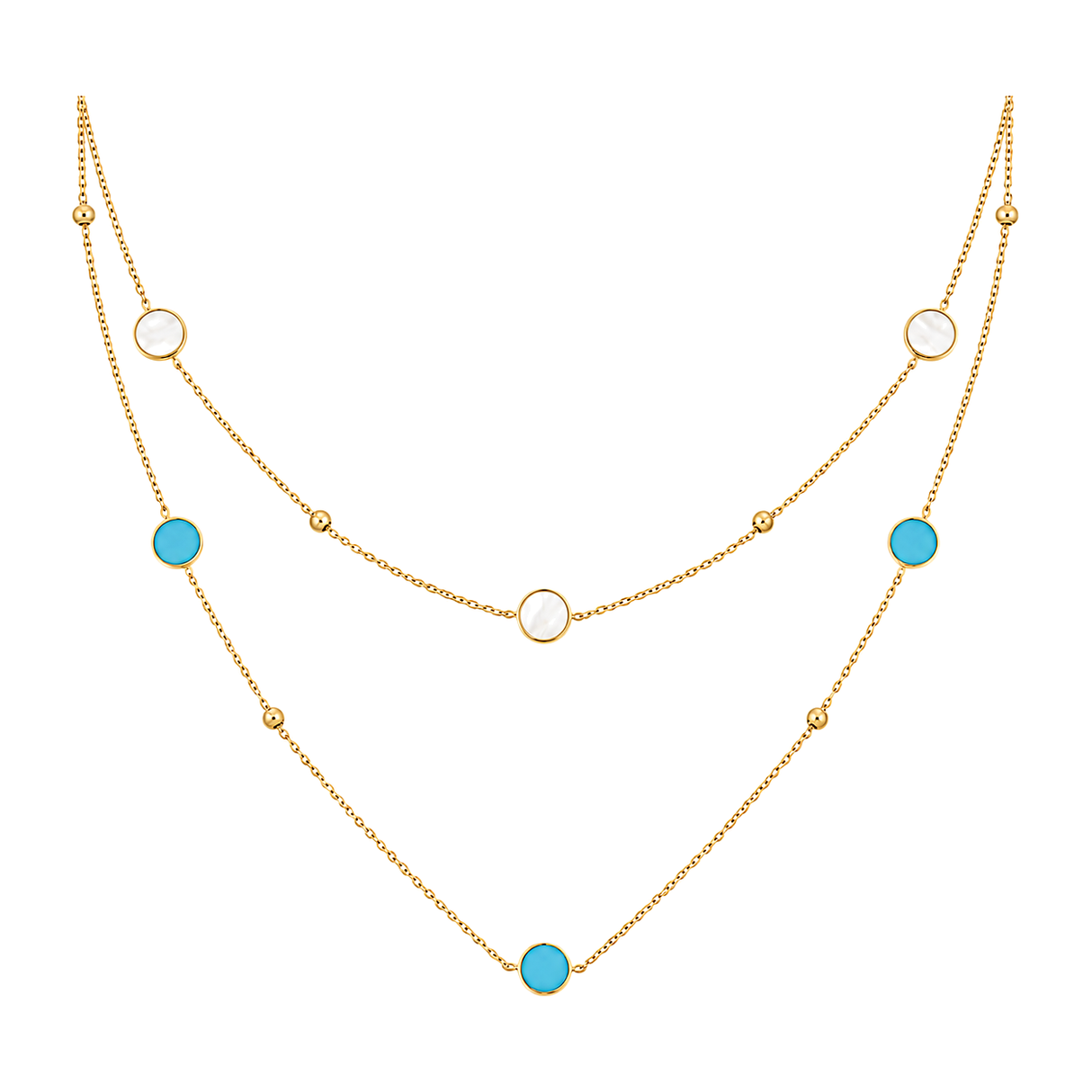 18K Gold Pendant with Uniform Circles Design