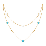 18K Gold Pendant with Uniform Circles Design