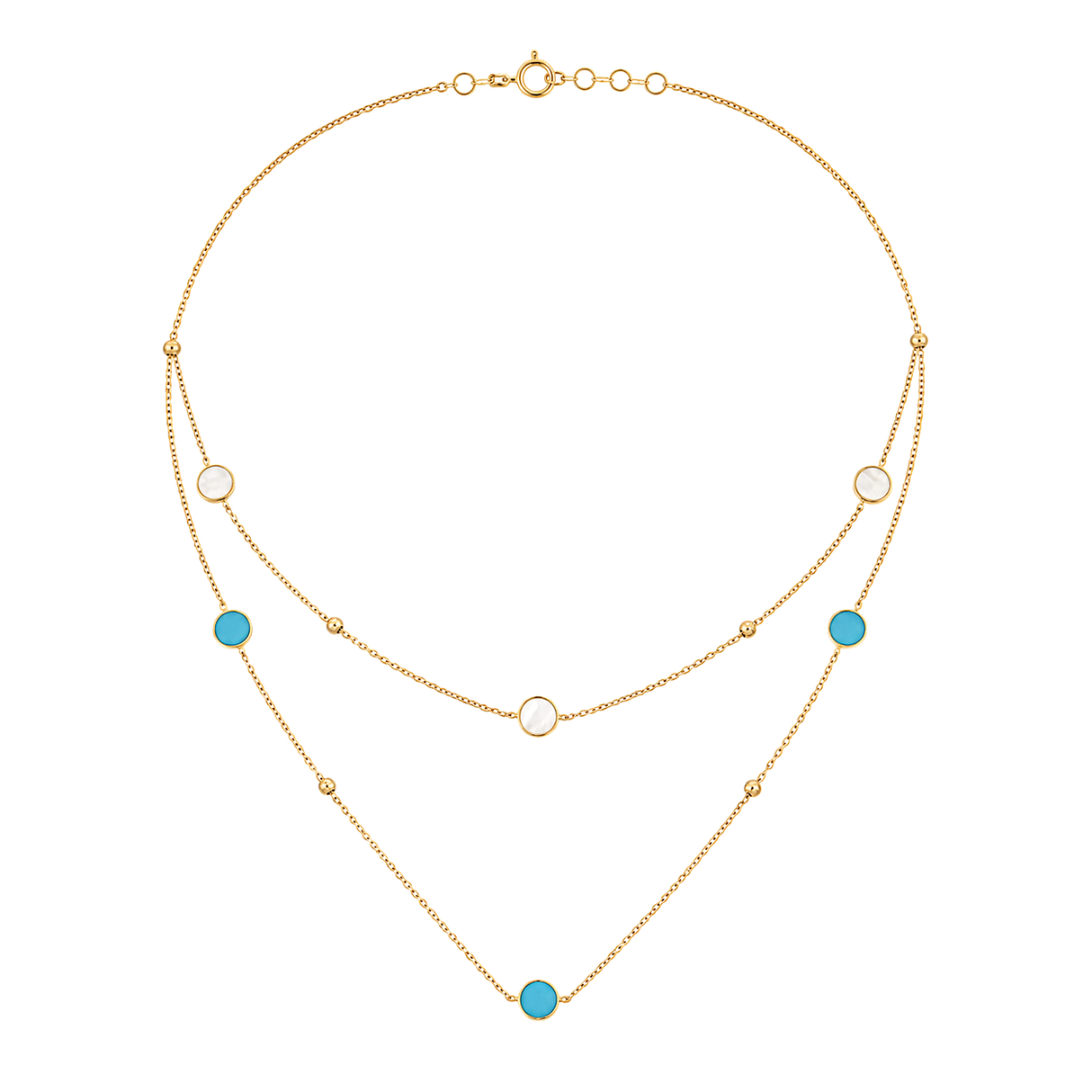 18K Gold Pendant with Uniform Circles Design