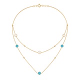 18K Gold Pendant with Uniform Circles Design