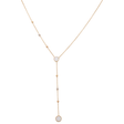 18K Gold Necklace with White Shell and Golden Beads