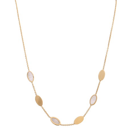 18k gold oval classic necklace