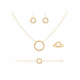 18K Gold Set with Braided Circle Design