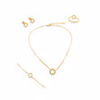 18K Gold Set with Braided Circle Design