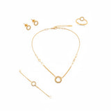 18K Gold Set with Braided Circle Design