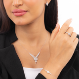 18K Gold Floral Design Necklace Set