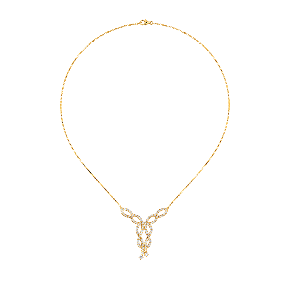 18K Gold Set with Interlocking Design