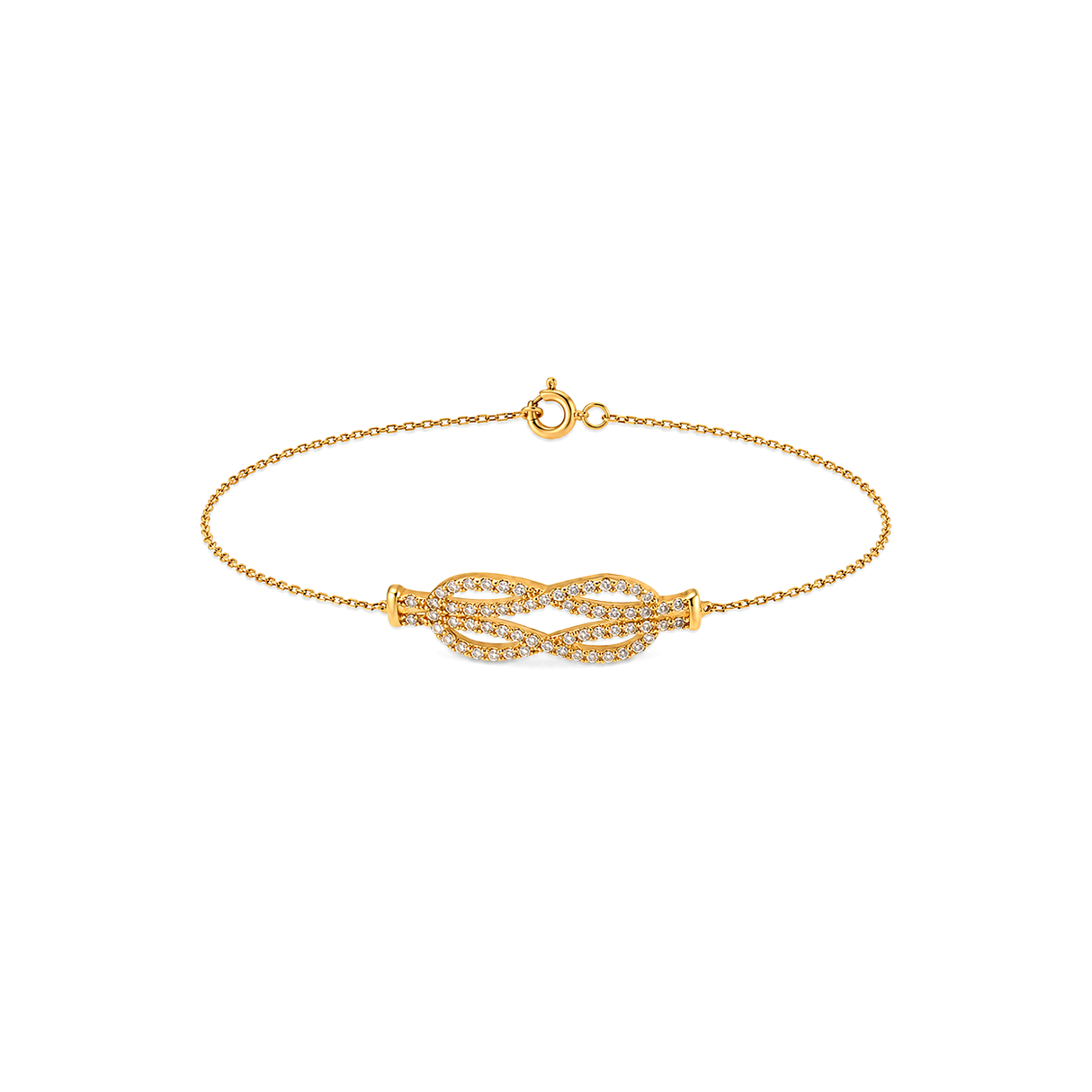 18K Gold Set with Interlocking Design