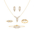 18K Gold Set with Interlocking Design