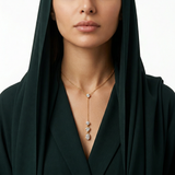 عقد عيار 18 بتصميم فصوص دائرية