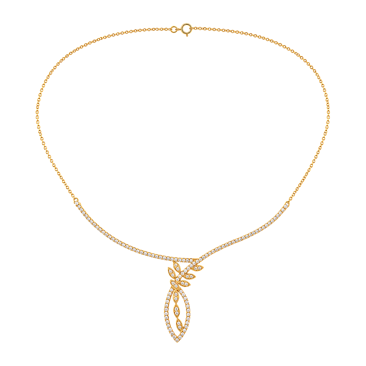 18K Gold Set with Floral Design