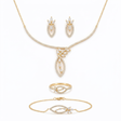 18K Gold Set with Floral Design