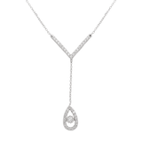 عقد عيار 18 بتصميم قطرة ماء