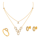 18K Gold Set with A Circle Design