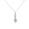 18K Gold Necklace with Shining Heart-Shaped Gemstones