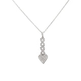 18K Gold Necklace with Shining Heart-Shaped Gemstones