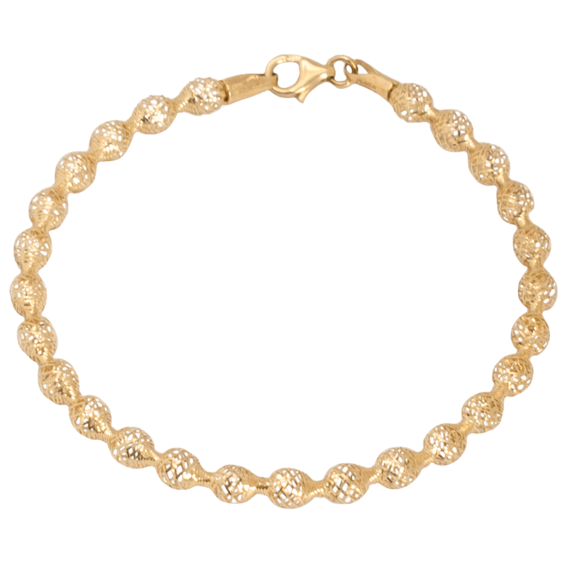 18K Gold Bracelet with Ball Design
