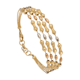 18K Gold Bracelet with Center Braided Design