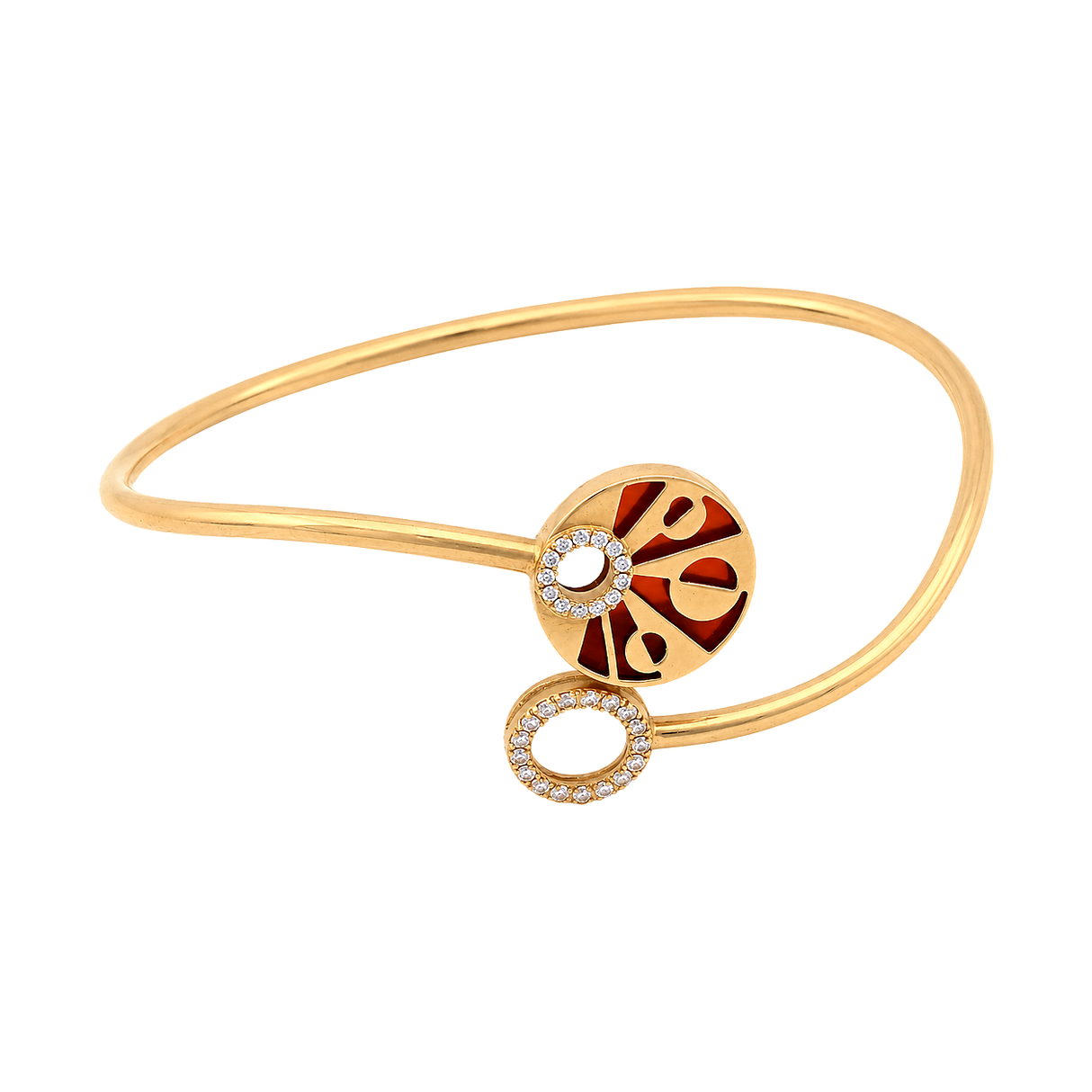 18K Gold Bracelet Classic Open Cuff Design
