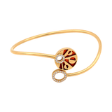 18K Gold Bracelet Classic Open Cuff Design