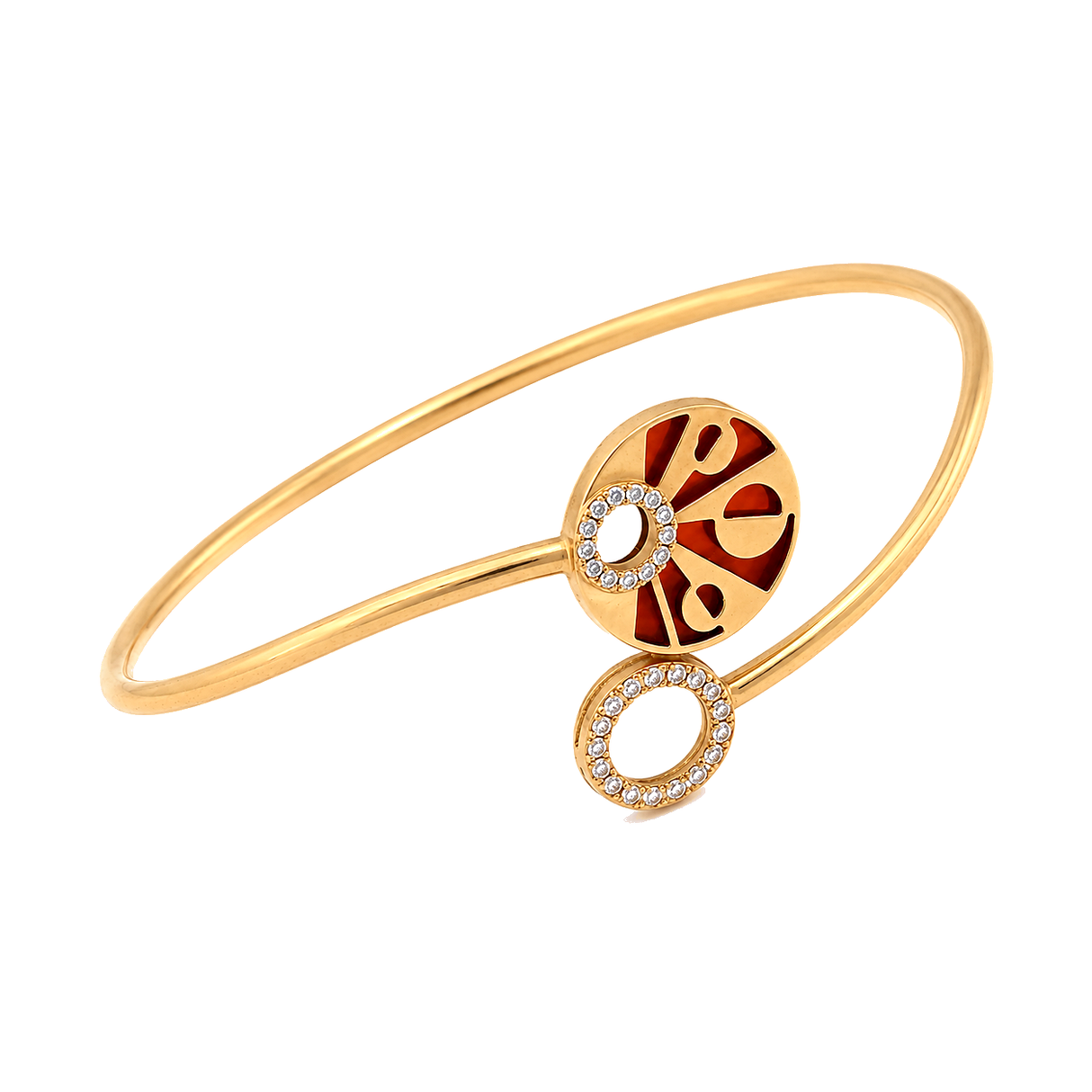 18K Gold Bracelet Classic Open Cuff Design