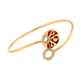 18K Gold Bracelet Classic Open Cuff Design