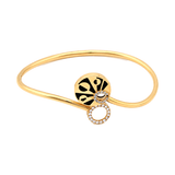 18K Gold Bracelet Open Cuff Design