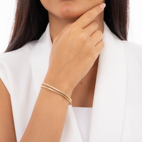 18K Gold Bracelet with Double Design