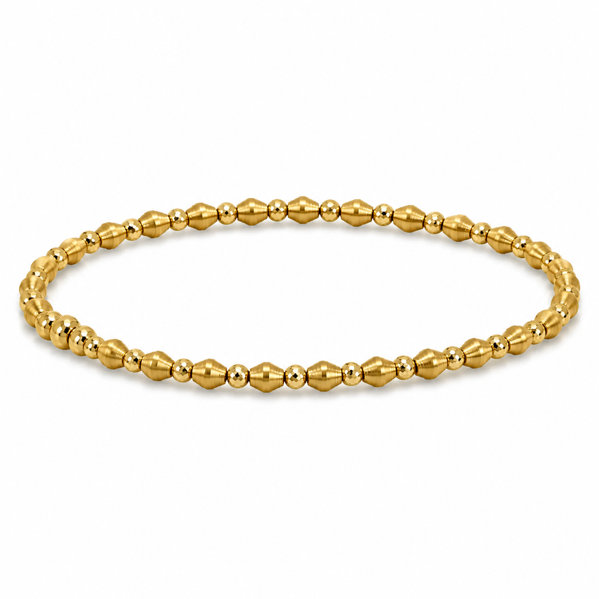 18K Gold Bracelet Delicate Beads Design
